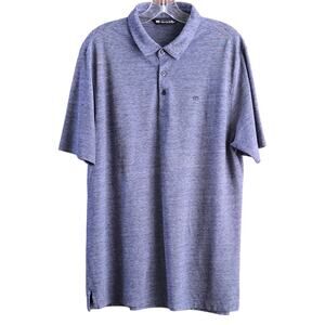 Travis Mathew Polo Shirt Mens SZ Large Blue Golf Casual Short Sleeve